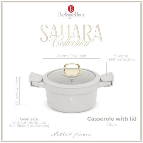 GARNEK TYTANOWY Z POKRYWĄ 20cm BERLINGER HAUS BH-7786 SAHARA GARNEK TYTANOWY Z POKRYWĄ 20cm BERLINGER HAUS BH-7786 SAHARA