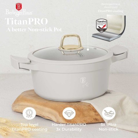 GARNEK TYTANOWY Z POKRYWĄ 28cm BERLINGER HAUS BH-7788 SAHARA GARNEK TYTANOWY Z POKRYWĄ 28cm BERLINGER HAUS BH-7788 SAHARA