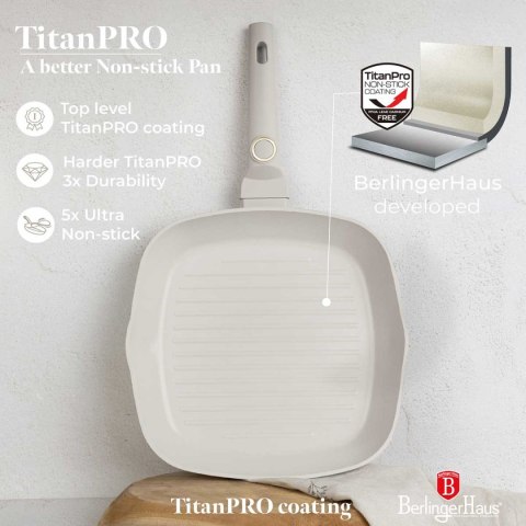 PATELNIA GRILLOWA TYTANOWA 28cm BERLINGER HAUS BH-8066 SAHARA PATELNIA GRILLOWA TYTANOWA 28cm BERLINGER HAUS BH-8066 SAHARA