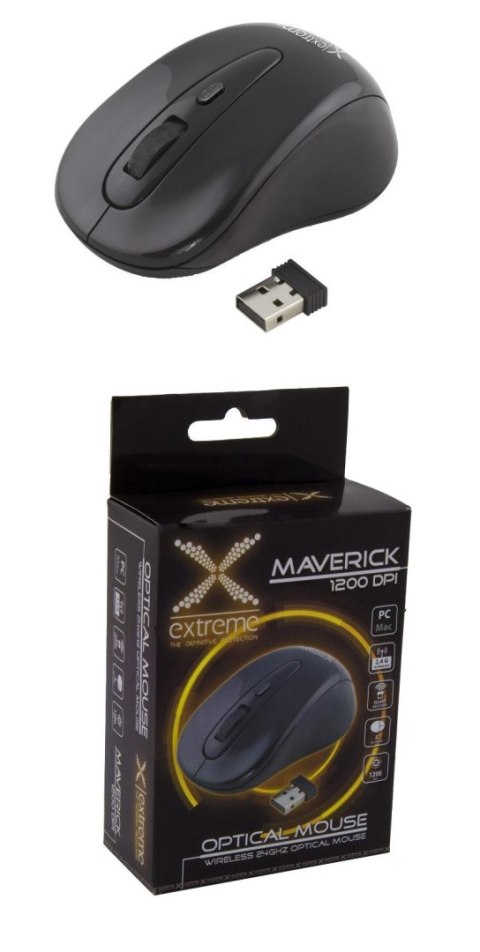 Mysz bezprzewodowa Extreme 3D MAVERICK optyczna 2,4GHz czarna Mysz bezprzewodowa Extreme 3D MAVERICK optyczna 2,4GHz czarna