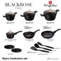 ZESTAW GARNKÓW GRANITOWYCH 15 elem. BERLINGER HAUS BH-8234 BLACK ROSE