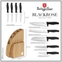 ZESTAW NOŻY BERLINGER HAUS BH-2760 BLACK ROSE W BLOKU BAMBUSOWYM