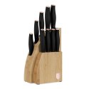ZESTAW NOŻY BERLINGER HAUS BH-2760 BLACK ROSE W BLOKU BAMBUSOWYM