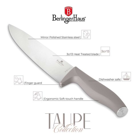 ZESTAW NOŻY BERLINGER HAUS BH-3122 TAUPE W BLOKU BAMBUSOWYM ZESTAW NOŻY BERLINGER HAUS BH-3122 TAUPE W BLOKU BAMBUSOWYM
