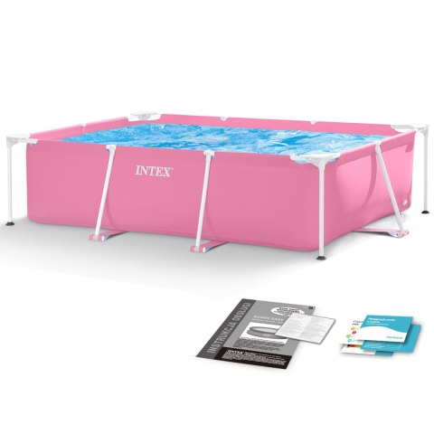 Basen ogrodowy stelażowy duży prostokątny 220 x 150 cm INTEX 28266 Basen ogrodowy stelażowy duży prostokątny 220 x 150 cm INTEX 28266