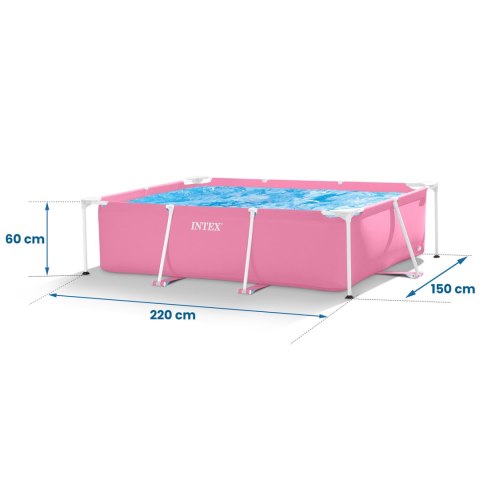 Basen ogrodowy stelażowy duży prostokątny 220 x 150 cm INTEX 28266 Basen ogrodowy stelażowy duży prostokątny 220 x 150 cm INTEX 28266