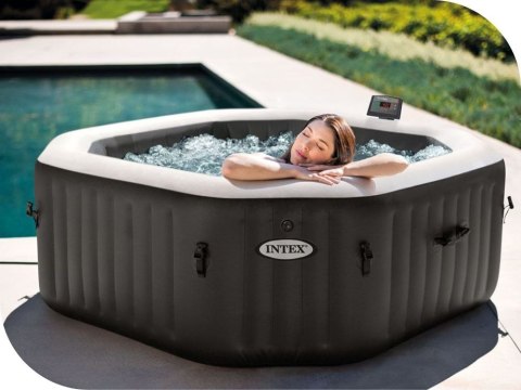 Dmuchane jacuzzi ośmiokątne hydromasaż 4 os. 180x71 cm akcesoria premium INTEX 28458 Dmuchane jacuzzi ośmiokątne hydromasaż 4 os. 180x71 cm akcesoria premium INTEX 28458