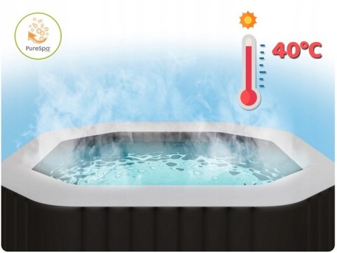 Dmuchane jacuzzi ośmiokątne hydromasaż 4 os. 180x71 cm akcesoria premium INTEX 28458 Dmuchane jacuzzi ośmiokątne hydromasaż 4 os. 180x71 cm akcesoria premium INTEX 28458