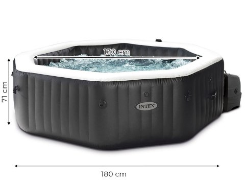Dmuchane jacuzzi ośmiokątne hydromasaż 4 os. 180x71 cm akcesoria premium INTEX 28458 Dmuchane jacuzzi ośmiokątne hydromasaż 4 os. 180x71 cm akcesoria premium INTEX 28458