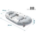 Ponton dmuchany Mariner 3 dla 3 osób wiosła pompka uchwyty na wędkę i silnik INTEX 68373