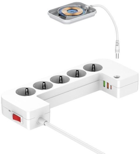 LISTWA ANTYPRZEPIĘCIOWA Z ZABEZPIECZENIEM Energizer 5x SCHUKO 2x USB-A 1x USB-C 2500W 10A KABEL 2M MAGNETIC LISTWA ANTYPRZEPIĘCIOWA Z ZABEZPIECZENIEM Energizer 5x SCHUKO 2x USB-A 1x USB-C 2500W 10A KABEL 2M MAGNETIC
