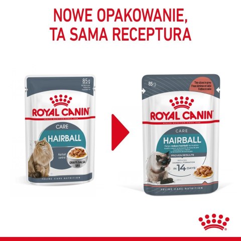 ROYAL CANIN FCN Hairball Care w sosie - mokra karma dla kota dorosłego - 12x85g ROYAL CANIN FCN Hairball Care w sosie - mokra karma dla kota dorosłego - 12x85g