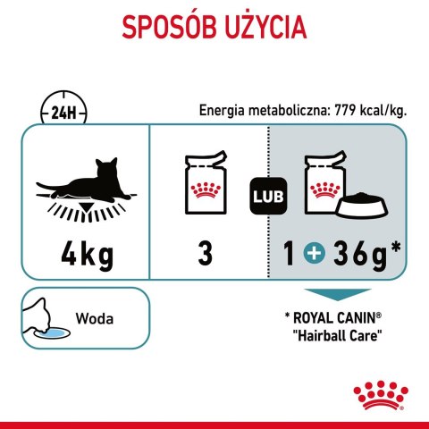 ROYAL CANIN FCN Hairball Care w sosie - mokra karma dla kota dorosłego - 12x85g ROYAL CANIN FCN Hairball Care w sosie - mokra karma dla kota dorosłego - 12x85g