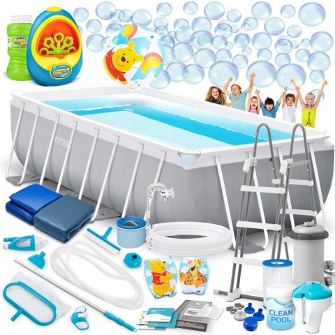 Basen ogrodowy stelażowy 488 x 244 x 107 cm 21w1 INTEX 26792 + maszynka do baniek GRATIS Basen ogrodowy stelażowy 488 x 244 x 107 cm 21w1 INTEX 26792 + maszynka do baniek GRATIS