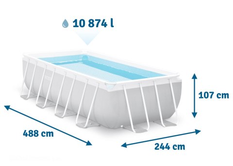 Basen ogrodowy stelażowy 488 x 244 x 107 cm zestaw 6w1 INTEX 26792 Basen ogrodowy stelażowy 488 x 244 x 107 cm zestaw 6w1 INTEX 26792