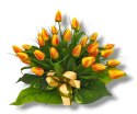 WIOSENNY STROIK NA CMENTARZ KWIATY NA GRÓB POMNIK Z OBCIĄŻENIEM TULIPANY