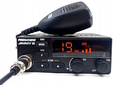 CB Radio PRESIDENT Jimmy 3 III 12V ASC 12V AM FM CB Radio PRESIDENT Jimmy 3 III 12V ASC 12V AM FM