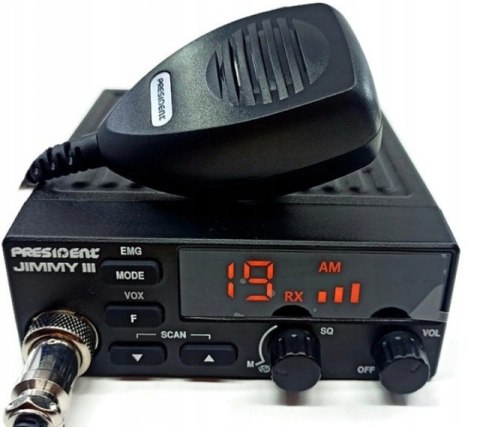 CB Radio PRESIDENT Jimmy 3 III 12V ASC 12V AM FM CB Radio PRESIDENT Jimmy 3 III 12V ASC 12V AM FM