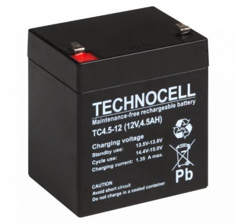 Akumulator AGM TECHNOCELL serii TC 12V 4,5Ah Akumulator AGM TECHNOCELL serii TC 12V 4,5Ah