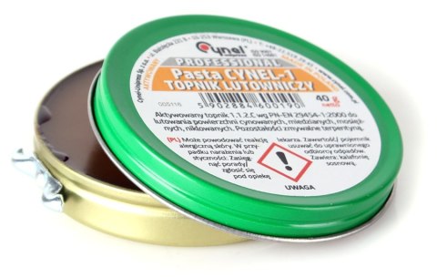 PASTA LUTOWNICZA CYNEL-1 40G DO LUTOWANIA MIĘKKIEGO PASTA LUTOWNICZA CYNEL-1 40G DO LUTOWANIA MIĘKKIEGO