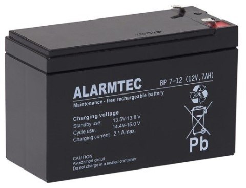 Akumulator AGM ALARMTEC serii BP 12V 7Ah Akumulator AGM ALARMTEC serii BP 12V 7Ah