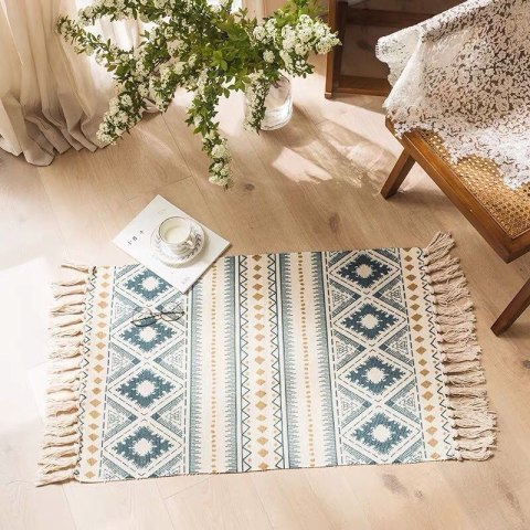 DYWANIK MATA PODŁOGOWA 60x90 +20cm frędzle NORDIC DYWANIK MATA PODŁOGOWA 60x90 +20cm frędzle NORDIC