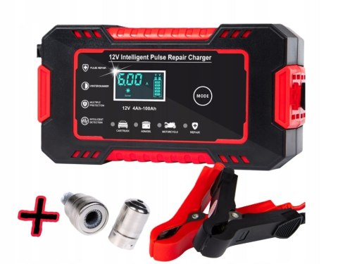 PROSTOWNIK AUTOMATYCZNY ŁADOWARKA AKUMULATORA 12V + SZCZOTKA DO KLEM GRATIS PROSTOWNIK AUTOMATYCZNY ŁADOWARKA AKUMULATORA 12V + SZCZOTKA DO KLEM GRATIS