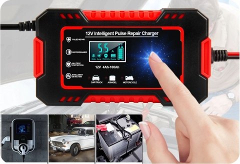 PROSTOWNIK AUTOMATYCZNY ŁADOWARKA AKUMULATORA 12V + SZCZOTKA DO KLEM GRATIS PROSTOWNIK AUTOMATYCZNY ŁADOWARKA AKUMULATORA 12V + SZCZOTKA DO KLEM GRATIS