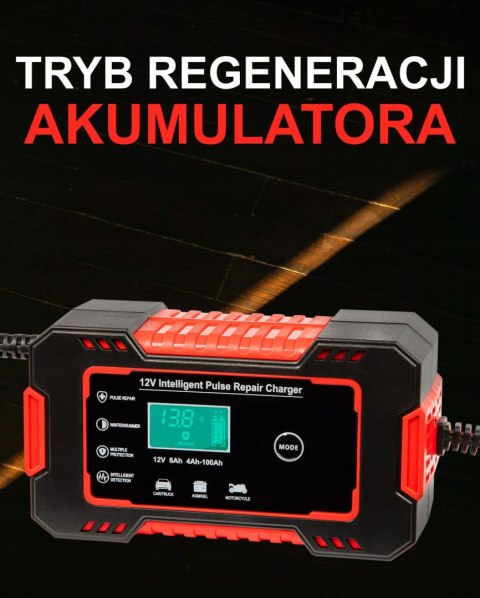 PROSTOWNIK AUTOMATYCZNY ŁADOWARKA AKUMULATORA 12V + SZCZOTKA DO KLEM GRATIS PROSTOWNIK AUTOMATYCZNY ŁADOWARKA AKUMULATORA 12V + SZCZOTKA DO KLEM GRATIS