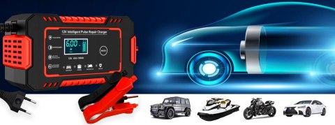 PROSTOWNIK AUTOMATYCZNY ŁADOWARKA AKUMULATORA 12V + SZCZOTKA DO KLEM GRATIS PROSTOWNIK AUTOMATYCZNY ŁADOWARKA AKUMULATORA 12V + SZCZOTKA DO KLEM GRATIS