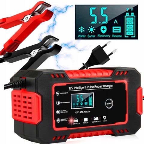 PROSTOWNIK AUTOMATYCZNY ŁADOWARKA AKUMULATORA 12V + SZCZOTKA DO KLEM GRATIS PROSTOWNIK AUTOMATYCZNY ŁADOWARKA AKUMULATORA 12V + SZCZOTKA DO KLEM GRATIS