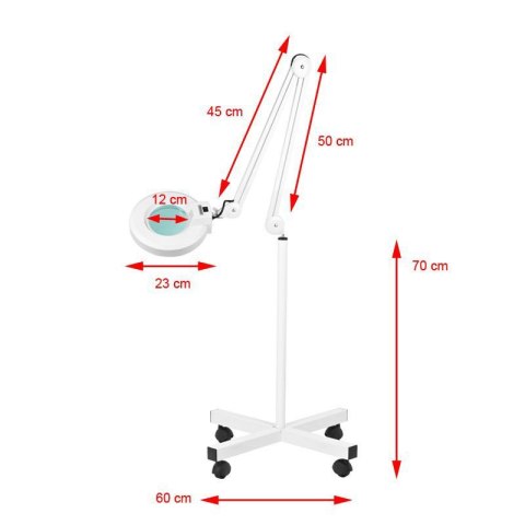 Lampa lupa S4 + statyw biała Lampa lupa S4 + statyw biała