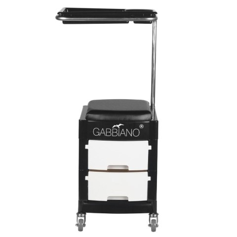 Pomocnik - taboret do pedicure 16 plus czarny/biały Pomocnik - taboret do pedicure 16 plus czarny/biały