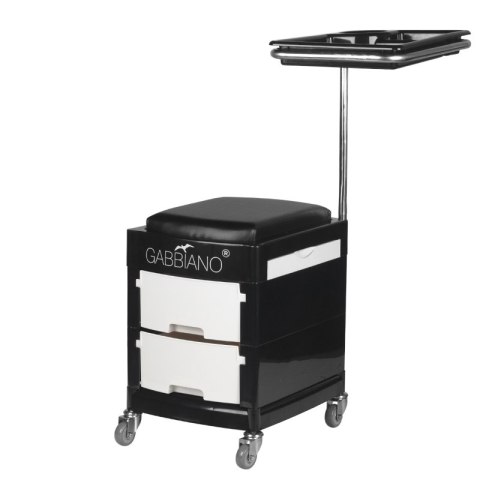 Pomocnik - taboret do pedicure 16 plus czarny/biały Pomocnik - taboret do pedicure 16 plus czarny/biały