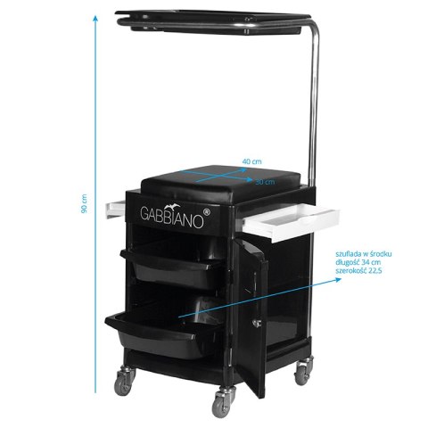 Pomocnik - taboret do pedicure 23 plus czarny Pomocnik - taboret do pedicure 23 plus czarny