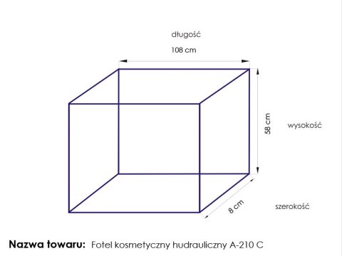 Fotel kosmetyczny hyd. A 210C pedi biały Fotel kosmetyczny hyd. A 210C pedi biały
