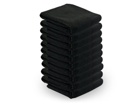 Ręcznik z microfibry 73 x 40 cm 10 szt. czarny Ręcznik z microfibry 73 x 40 cm 10 szt. czarny