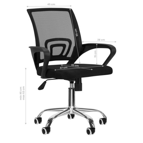 Fotel biurowy QS-C01 czarny Fotel biurowy QS-C01 czarny
