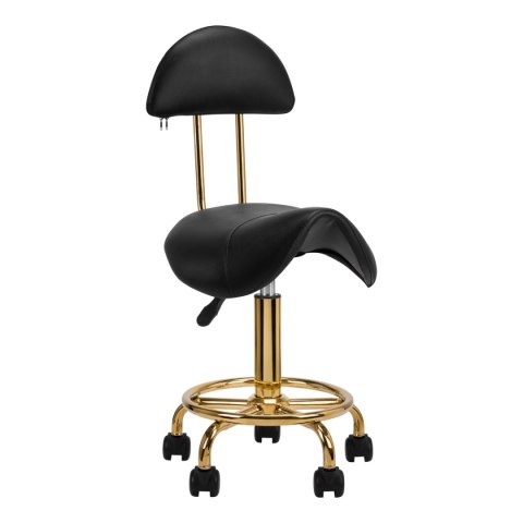 Taboret kosmetyczny 6001-G złoto - czarny Taboret kosmetyczny 6001-G złoto - czarny