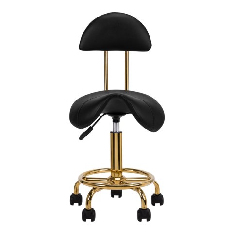 Taboret kosmetyczny 6001-G złoto - czarny Taboret kosmetyczny 6001-G złoto - czarny