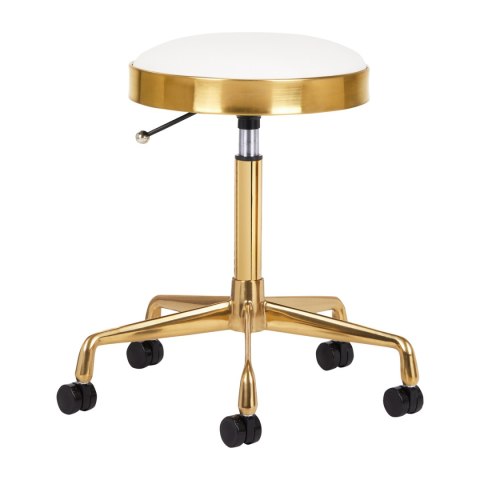 Taboret kosmetyczny H7 złoty biały Taboret kosmetyczny H7 złoty biały