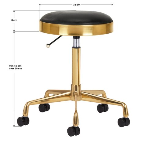 Taboret kosmetyczny H7 złoty czarny Taboret kosmetyczny H7 złoty czarny