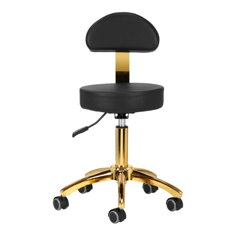 Taboret kosmetyczny AM-304G złoto czarny Taboret kosmetyczny AM-304G złoto czarny