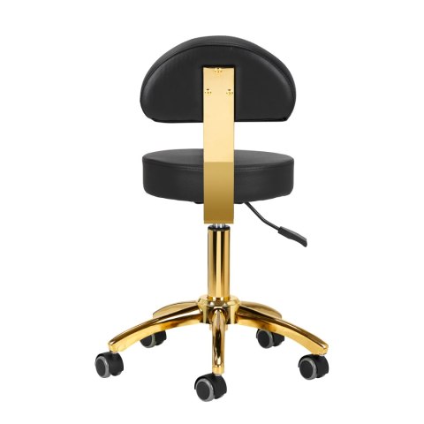 Taboret kosmetyczny AM-304G złoto czarny Taboret kosmetyczny AM-304G złoto czarny