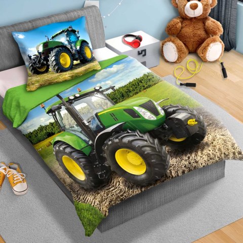 Pościel bawełna 140x200+1p70x90 Traktor zielony Pościel bawełna 140x200+1p70x90 Traktor zielony