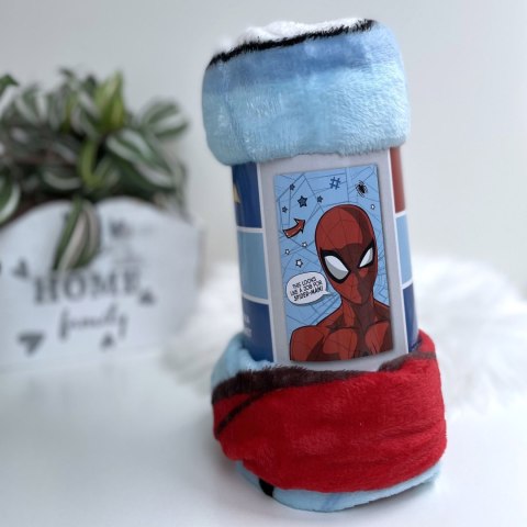 Koc flanelowy 100x150 Spiderman niebieski (coral) Koc flanelowy 100x150 Spiderman niebieski (coral)