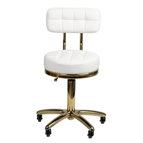 Taboret kosmetyczny Gold AM-961 biały Taboret kosmetyczny Gold AM-961 biały