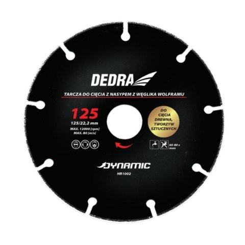 TARCZA DO CIĘCIA DREWNA, TW. SZTUCZNYCH 125*22.2MM TARCZA DO CIĘCIA DREWNA, TW. SZTUCZNYCH 125*22.2MM