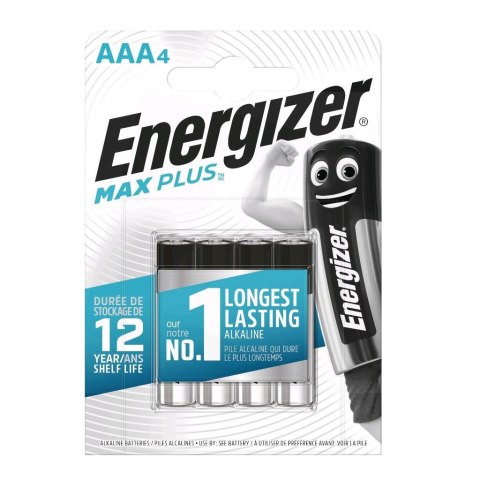 Bateria alkaliczna Energizer MAX Plus AAA / LR03 - 4 sztuki (blister) Bateria alkaliczna Energizer MAX Plus AAA / LR03 - 4 sztuki (blister)