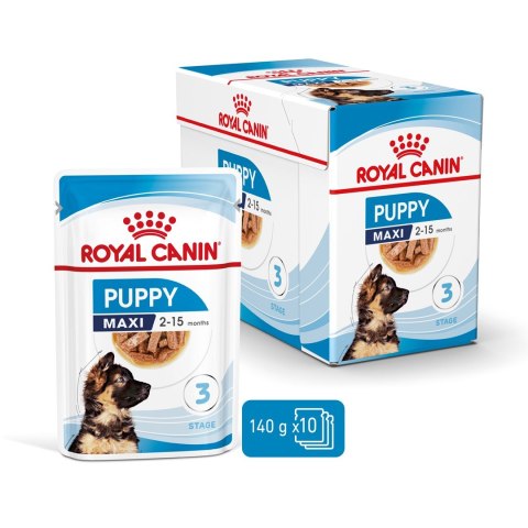 ROYAL CANIN SHN Maxi Puppy w sosie - mokra karma dla szczeniąt - 10x140 g ROYAL CANIN SHN Maxi Puppy w sosie - mokra karma dla szczeniąt - 10x140 g